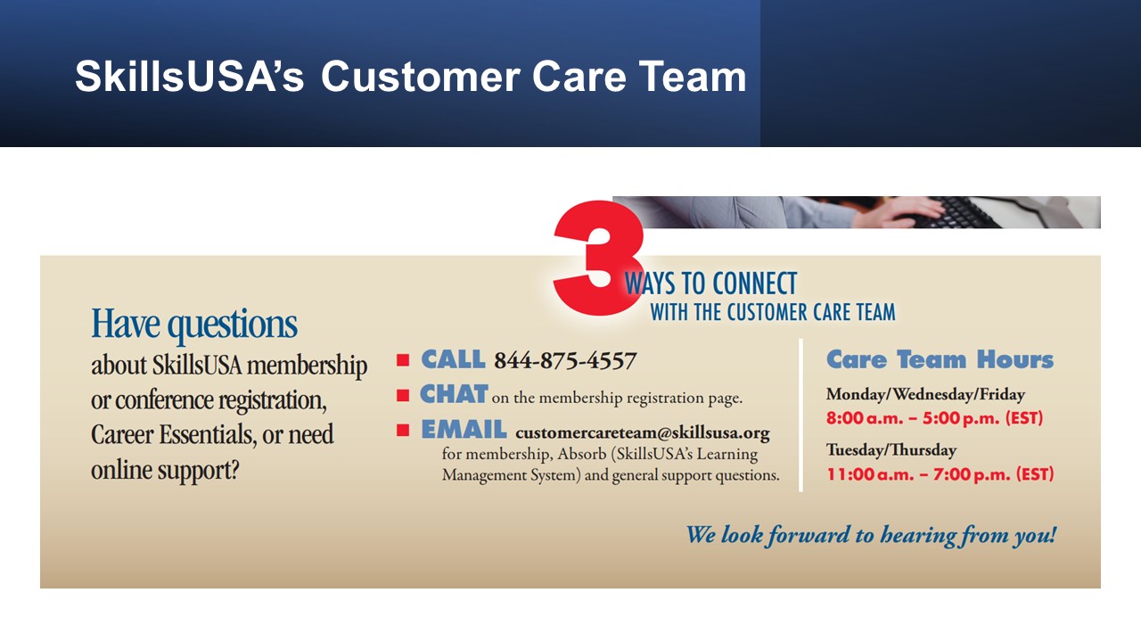 Contact the Customer Care Team