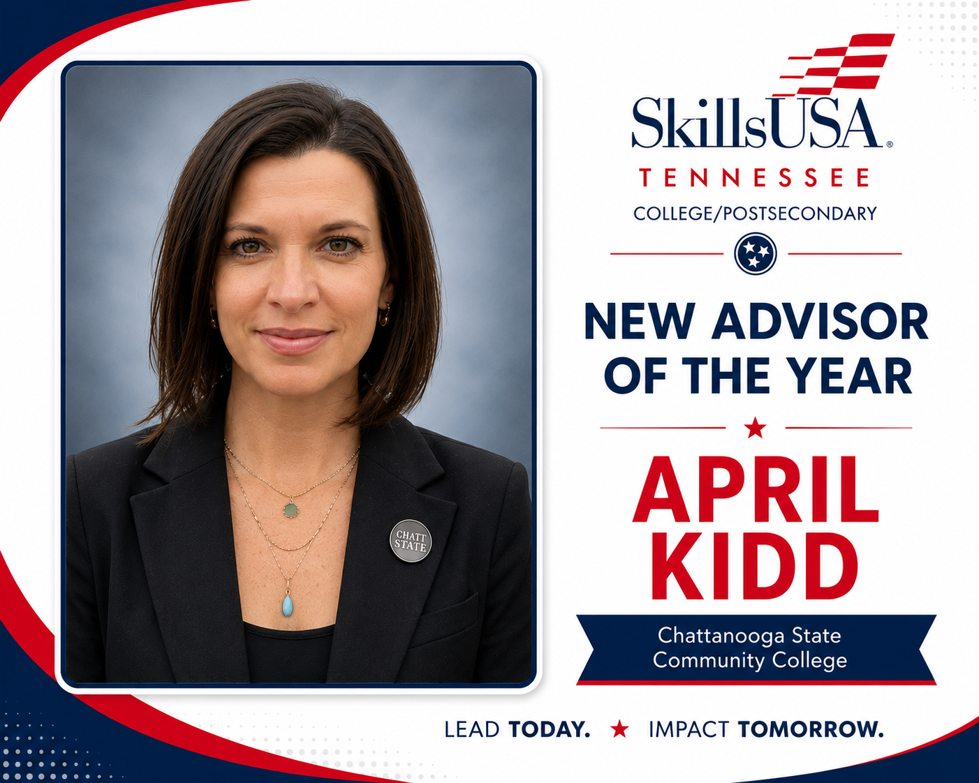 April Kidd, SkillsUSA Tennessee College Postsecondary New Advisor of the Year