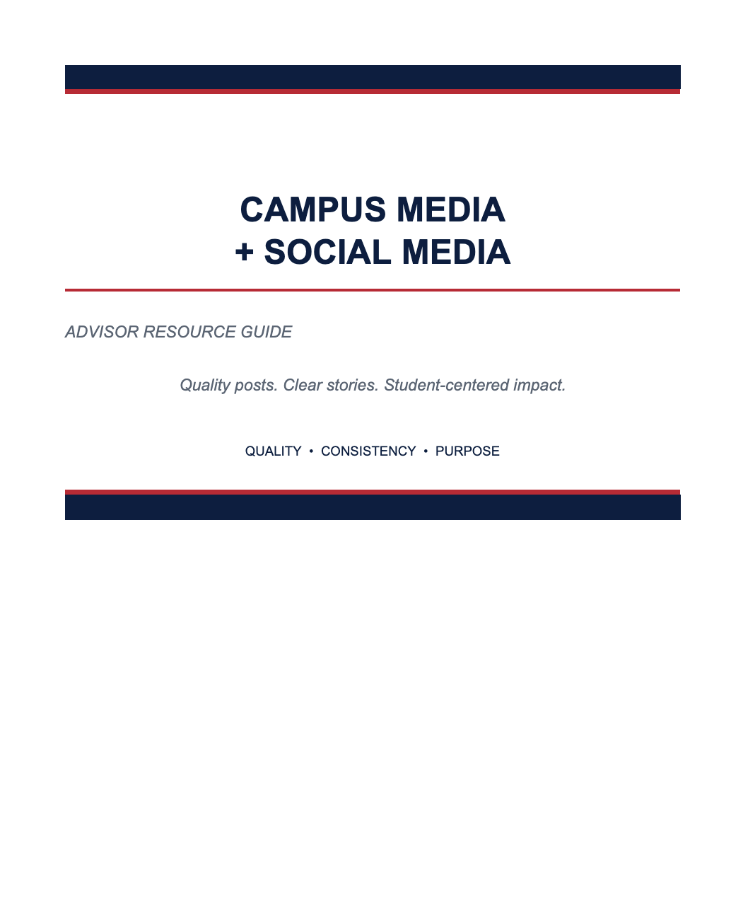 Social Media Plan Cover