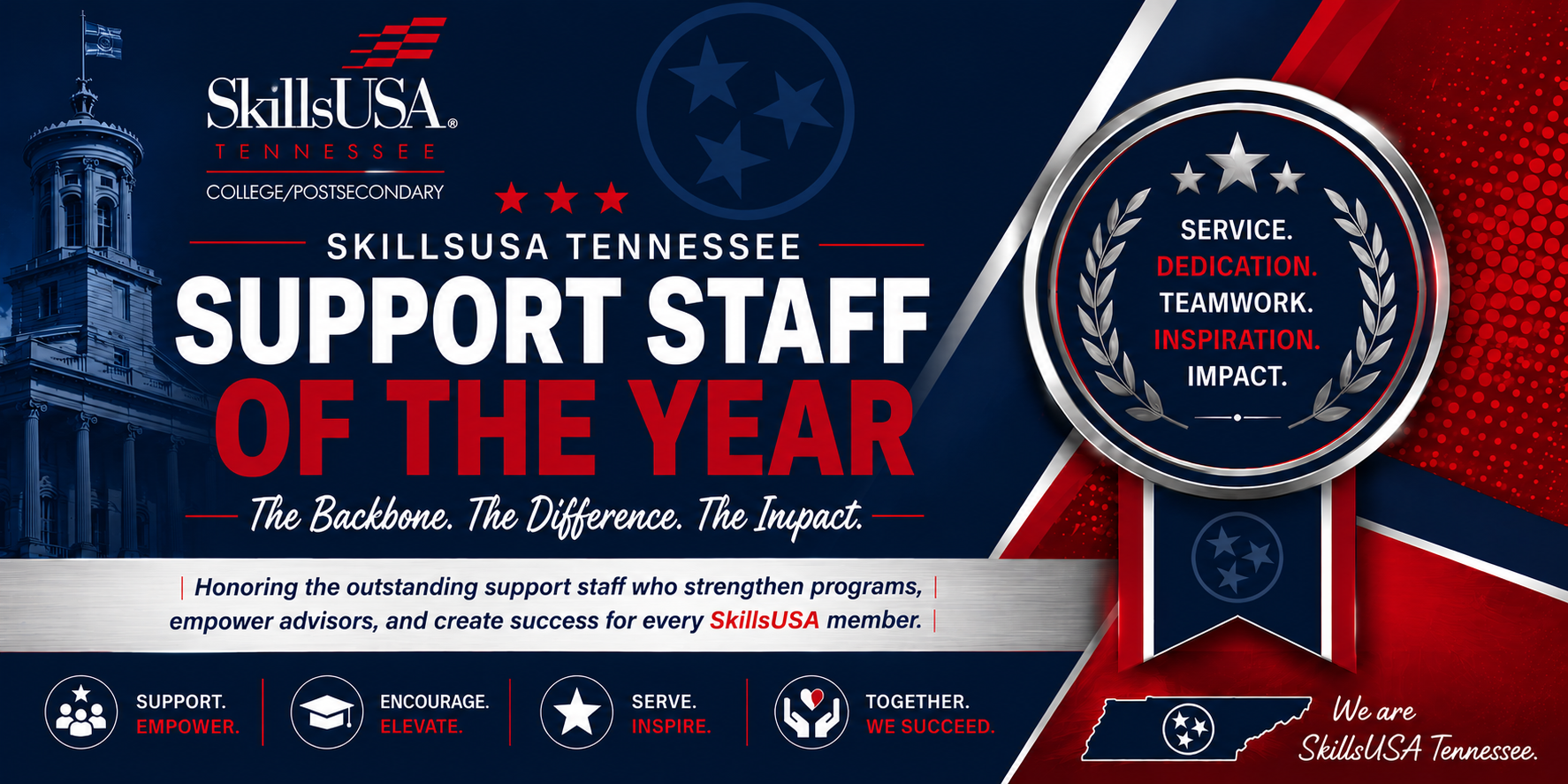 Support Staff of the Year Banner