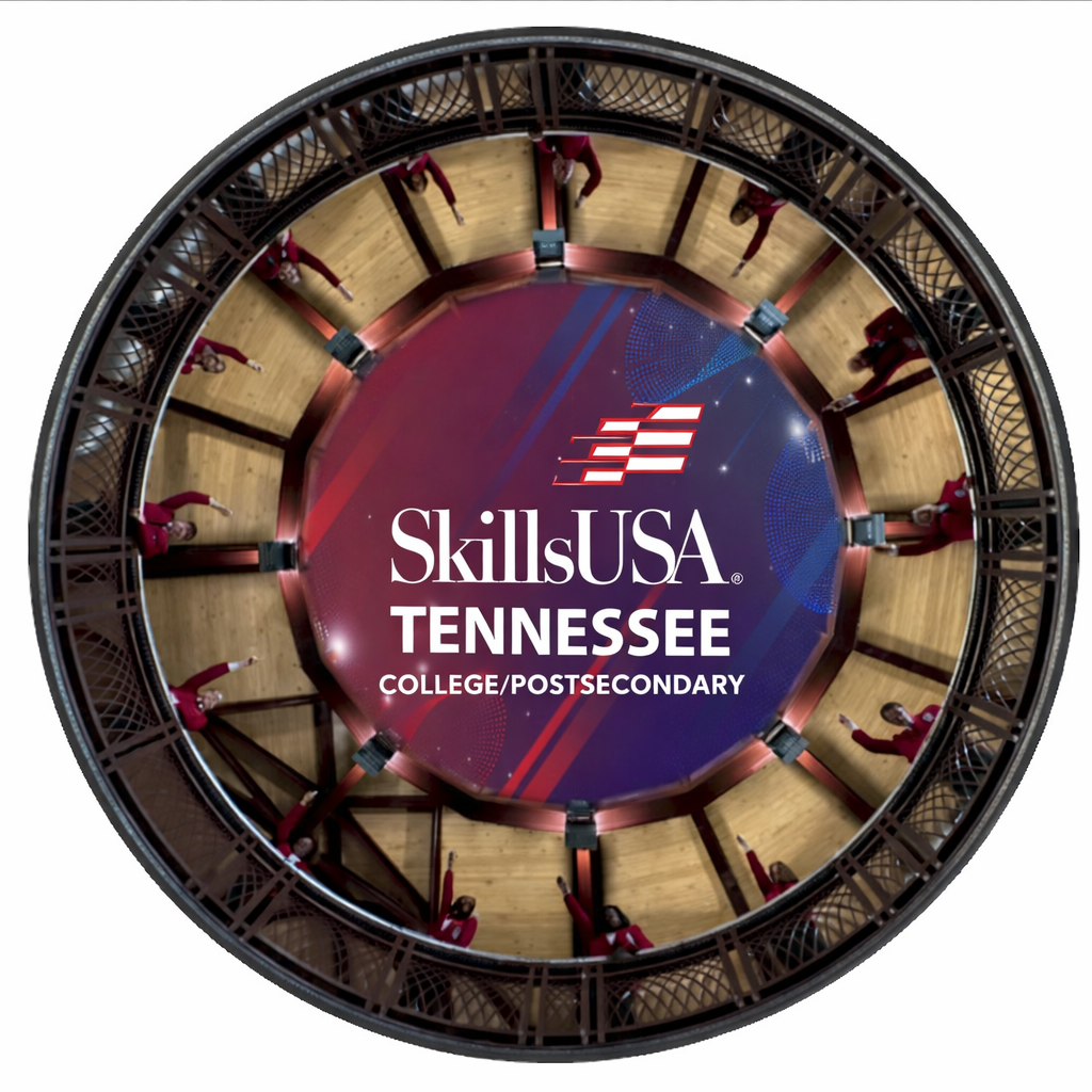 SkillsUSA Members pointing up