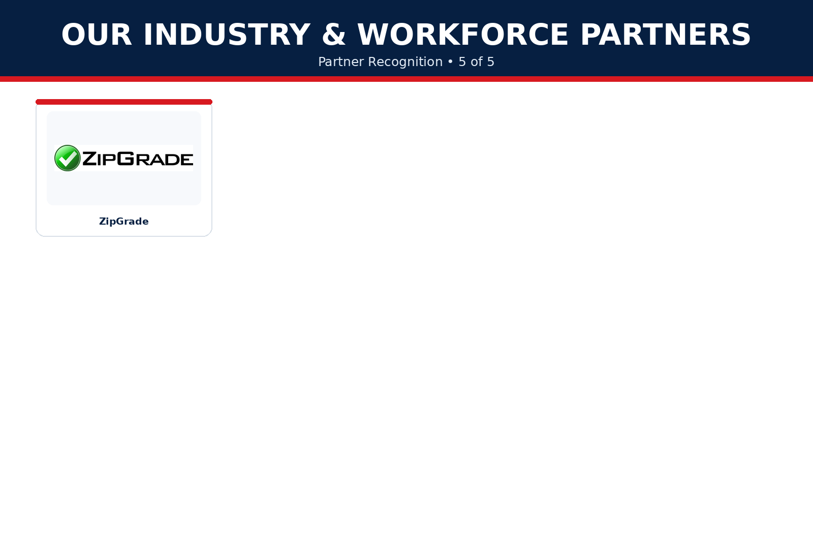 Industry and workforce partner logos, group five