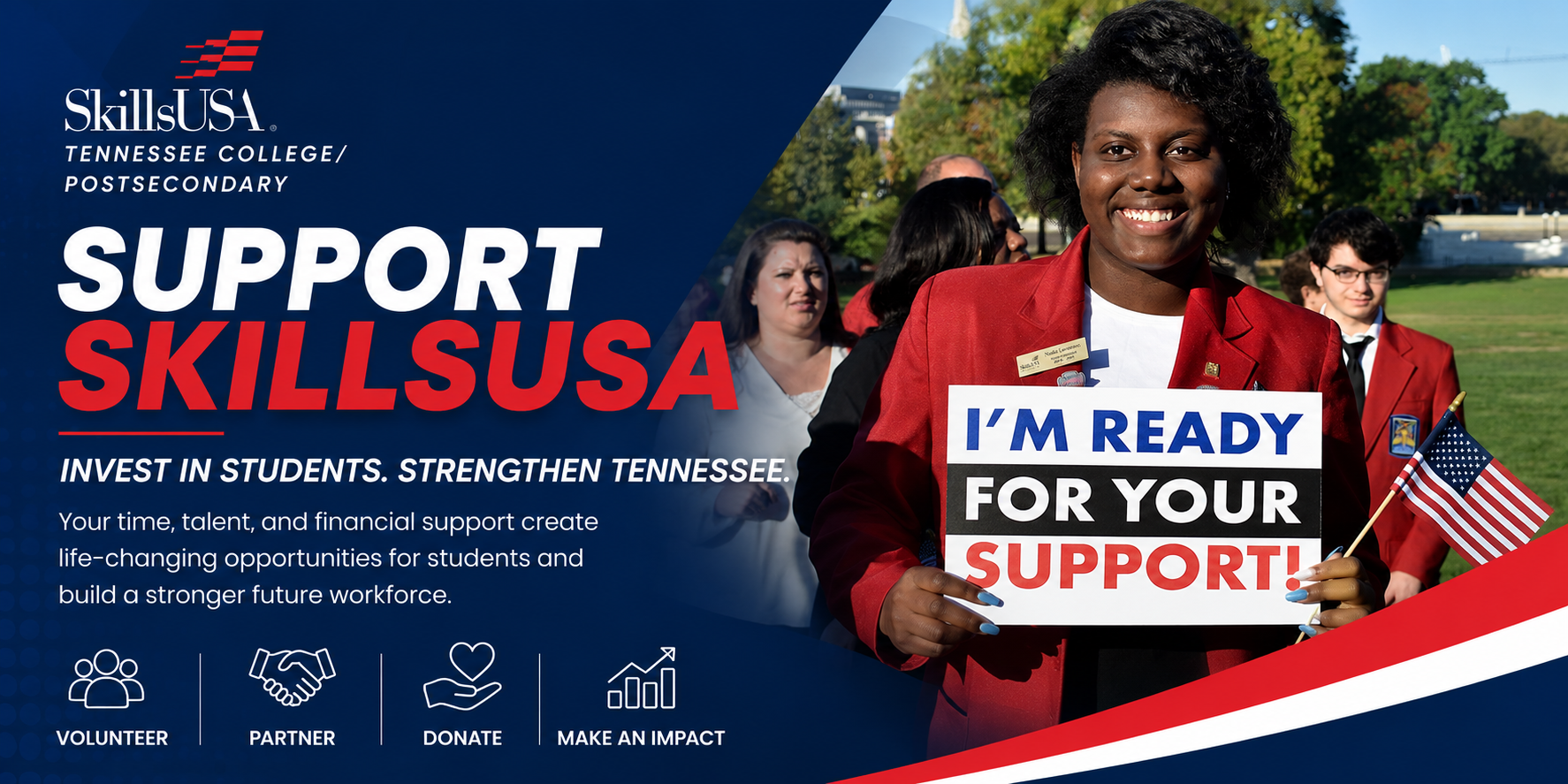 Support SkillsUSA Tennessee College/Postsecondary Banner